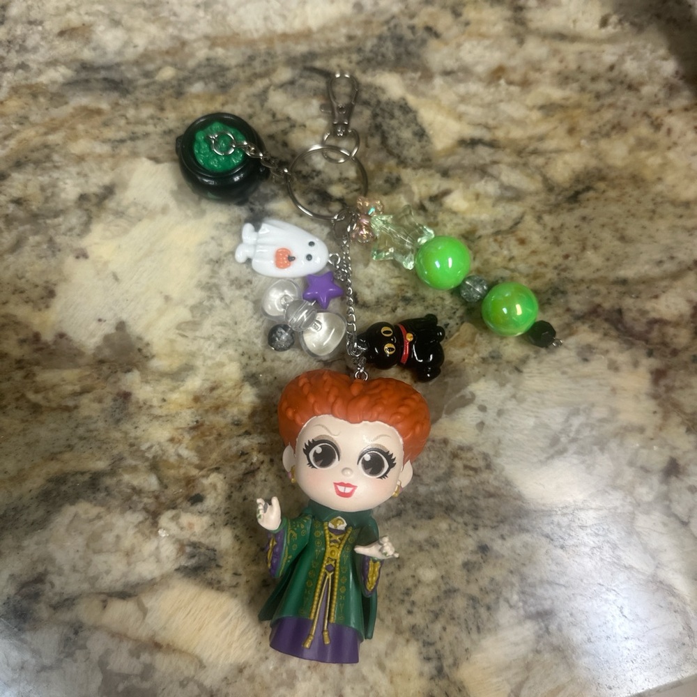 Colorful Character Keychain with Charms